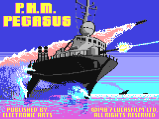PHM Pegasus title screen for Commodore 64
